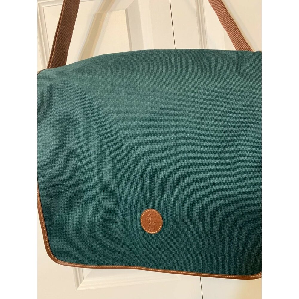 Vintage POLO Ralph Lauren Green Duffle Carry On Overnight‎ Travel Bag mes…